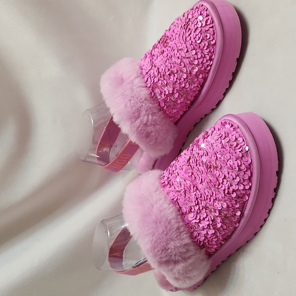 UGG Funkette Chunky Sequin Slip-on Slippers (W Size 5) - Picture 2 of 14